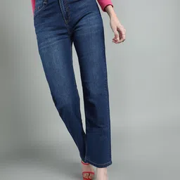 Chemistry Women Straight Fit Low Distress Light Fade Stretchable Jeans-picture-13