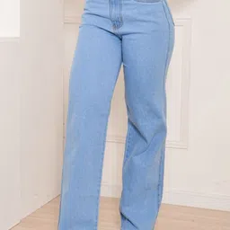 NU CLOTHS Women Comfort Wide Leg High-Rise Stretchable Jeans-picture-24