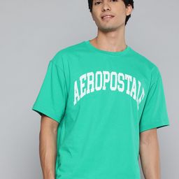 Aeropostale Brand Logo Relaxed Pure Cotton T-shirt-image-51