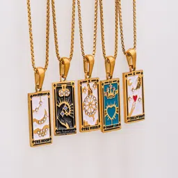 AQUASTREET 18K Gold-Plated Square Pendant With Chain-44