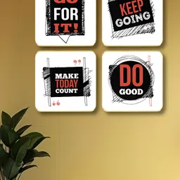 Livin'luxe White & Red 4 Pieces Motivational Quote Wall Arts-picture-9