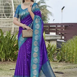 AMRUTKALA SAREES Woven Design Zari Banarasi Saree-image-60