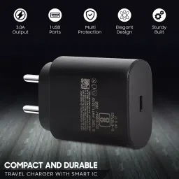 Loire OriginaI Super Fast Charging Mobile Adapter 45 W Black for Samsung Smartphones image 5