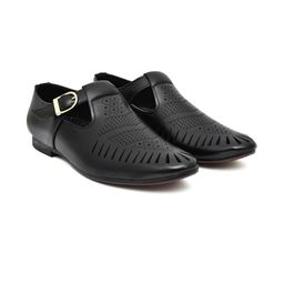 G L Trend Black Synthetic Leather Sandals-image-97