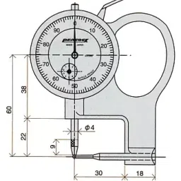 Peacock P-1 0-10 mm Dial Pipe Gauge-picture-13