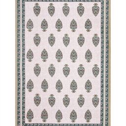 Desi Mantra White & Pink Floral 120 TC Queen Bedsheet with 2 Pillow Covers-image-96