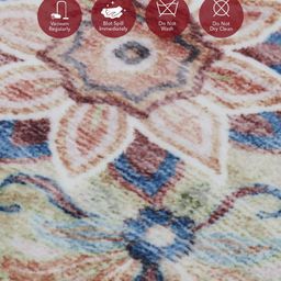 OBSESSIONS Beige & Red Printed Anti-Static Floor Runner image 2