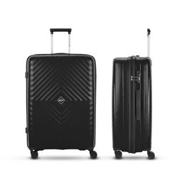 vip Polypropylene (Pp) Quad Active Check-in 75 Cm 8 Spinner Wheels Hardshell Trolley Bag for Travel, Hard Case Lightweight Bag with Combination Lock, Tough Suitcase for Travel (Black) (Large) image 2
