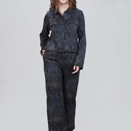She N She Texture Jacquard Shirt Collar Neck Shirt With Trousers Co-Ords-picture-16