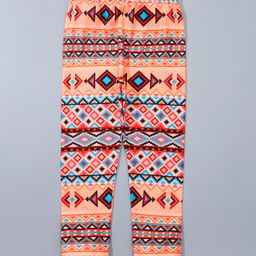 Kookie Kids Full Length Azetc Print Leggings - Cream-image-44