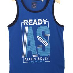 Allen Solly Juniors Cotton Sleeveless T Shirt Printed - Blue-image-2