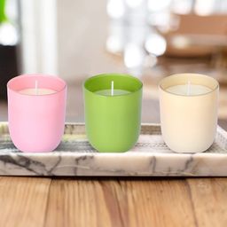 Parkash Candles Glass Candles, Scented 100% Natural Wax - Set of 3-25
