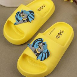 Kidsville DC Comics Super Hero Featuring Batman Printed Flip Flops - Yellow-image-5