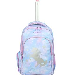 Novex Kids Unicorn Backpack Trolley with 2 Wheel (Pink, 16") | Kids  Bag-image-22