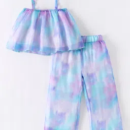 Kookie Kids  Sleeveless Tie & Dye   Top & Pant Set - Blue-picture-17