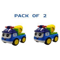 NEGOCIO Unbreakable Friction Powered Cartoon Engineered Construction Truck Toys PACK OF 2 - COLOR MAY VARY-14