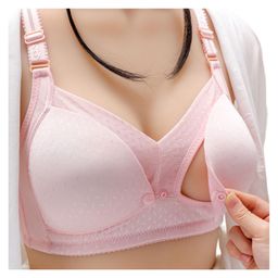 Bembika Wirefree Full Cover Lace Detailed Maternity Nursing Bra- Pink-image-112
