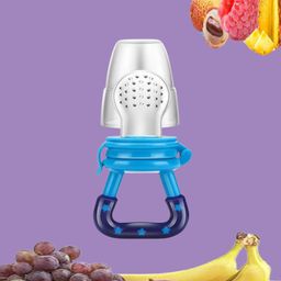 The Cheeky Kidzz Baby Pacifier Feeding Fresh Food Baby Supplies Safe Nibbler Feeder Feeding Teether (BLUE)-13