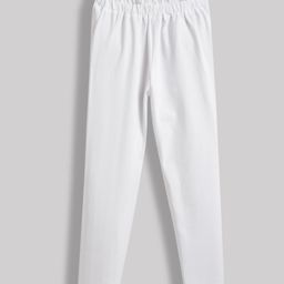 Orange Sugar Cotton Lycra Knit Solid Stretchable Leggings - White-picture-10