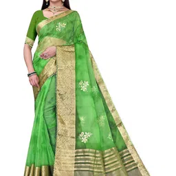 Pemal Designer Tie and Dye Organza Saree-picture-19
