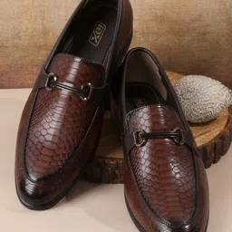 ID Men Textured Formal Loafers-image-40