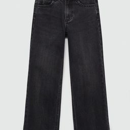 Mango Kids Girls Cotton Wide Leg Light Fade Jeans-image-55