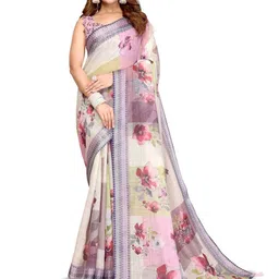 SUVIKAS CREATION Floral Printed Saree-image-16
