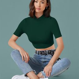 Dream Beauty Fashion Women Fitted Crop Top-picture-1