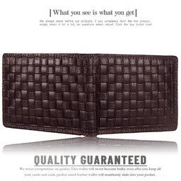 DOECRAFT Men Textured Leather Two Fold Wallet image 3