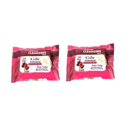 CRIBE Set Of 4 Rose & Tulip Extract Wet Cleansing Wipes With Vitamin E - 25 Wipes Each-8