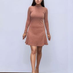Outzidr Women Solid Fit & Flare Dress-image-9
