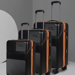 MOVE-MEANT Set Of 3 Textured Hard-Sided Trolley Bag-0