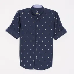 Allen Solly Junior Boys Slim Fit Printed Casual Shirt-picture-7