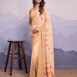 all about you Embellished Sequinned Poly Chiffon Saree-23