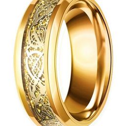 Lila Stainless Steel Dragon-Designed Band Ring-image-75