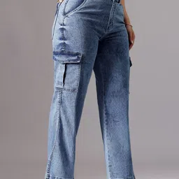 Miss Chase A+ Women Wide Leg High-Rise Heavy Fade Stretchable Jeans-image-80