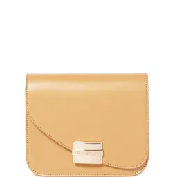 Forever New PU Structured Sling Bag with Bow Detail-19