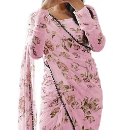 Sidhidata Floral Printed Ready to Wear Gotta Patti Saree-image-75