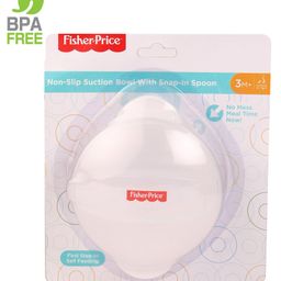Fisher Price Non-Slip Suction Bowl With Snap-in Spoon - Pink-12
