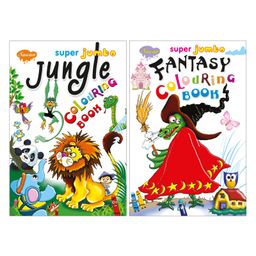 Sawan Jungle & Fantasy Coloring Book Pack of 2 - English-12