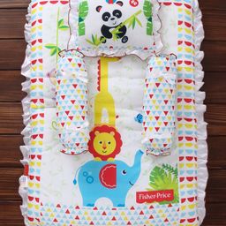 Fisher Price Mattress Set Panda & Giraffe Print Multi Colour - 4 Pieces-image-66