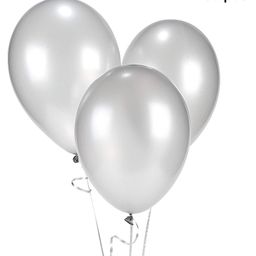 Balloon Junction Metallic Balloons Pack of 50 - Silver-image-52