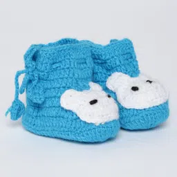 MayRa Knits Animal Patch Booties - Blue-picture-17