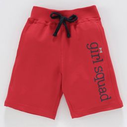 Doreme Shorts with Drawstring Text Print - Red-picture-20