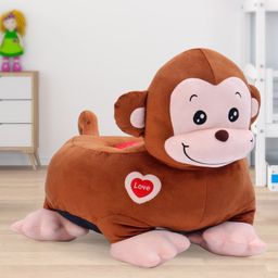 Babyhug Monkey Shaped Soft Seat - Brown-picture-21