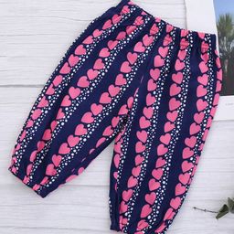 Kookie Kids Full Length Lounge Pant Heart Print - Pink-image-53