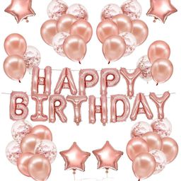 Party Propz  Birthday Decorations Items Rose Gold - 38 Pieces-image-13