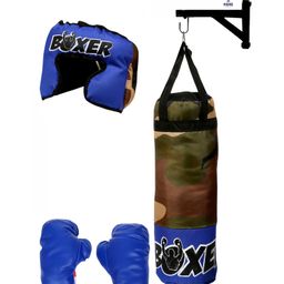 Legends of Sports Boxing Kit With Stand - Blue Green-26