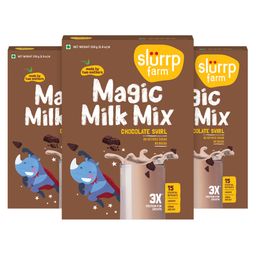 Slurrp Farm High Protein Chocolate Swirl Milk Mix - 250 gm (Pack of 3)-image-31