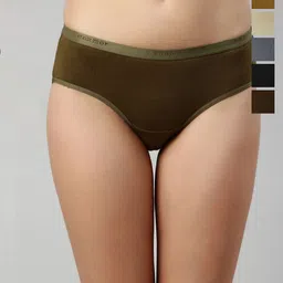 Enamor Pack of 6 Cotton Ribbed Briefs 
CR02 Multicolordark-1-32